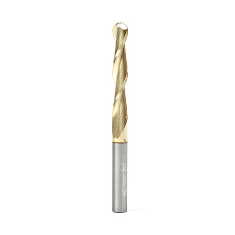 1/4" .10° 2fl 1-1/2" Straight Angle Ball Tip